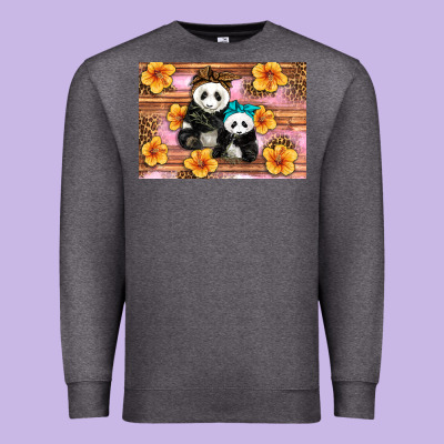 Mama Panda And Baby Panda Premium Sweatshirt Designed By Artiststas