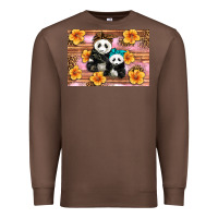 Chestnut Mama Panda And Baby Panda Premium Sweatshirt - Artiststas
