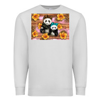 Dove Grey Mama Panda And Baby Panda Premium Sweatshirt - Artiststas