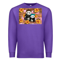 Purple Mama Panda And Baby Panda Premium Sweatshirt - Artiststas