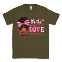 Army Green it's the self love for me afro woman Classic Tee - texasbilliewilder