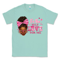 Seafoam it's the self love for me afro woman Classic Tee - texasbilliewilder