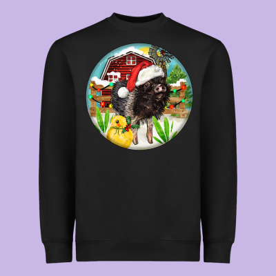 Baby Pig Heavyweight Sweatshirt Designed By Fadigitalartstudio