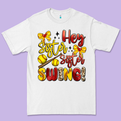 Hey Sister Sister Swing Softball Premium Tee Designed By Artiststas