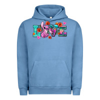 Pigment Pebble Blue love stitch Urban Hoodie - AdoDesignShop