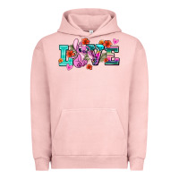 Pigment Salmon love stitch Urban Hoodie - AdoDesignShop
