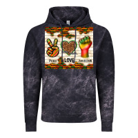 Cloud Black peace love juneteenth Vintage Hoodie - TumblerDesignByShophia
