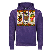 Cloud Purple peace love juneteenth Vintage Hoodie - TumblerDesignByShophia