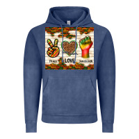 Vintage Denim peace love juneteenth Vintage Hoodie - TumblerDesignByShophia