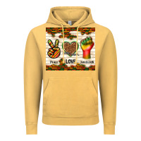 Vintage Mustard peace love juneteenth Vintage Hoodie - TumblerDesignByShophia