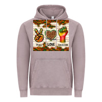 Vintage Zinc peace love juneteenth Vintage Hoodie - TumblerDesignByShophia