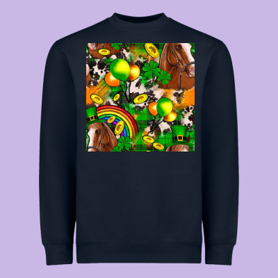 St. Patrick's Day Horse With Balloons Heavyweight Sweatshirt Designed By Fadigitalartstudio
