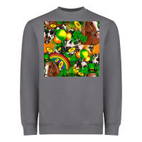 Storm St. Patrick's Day Horse With Balloons Heavyweight Sweatshirt - FaDigitalArtStudio