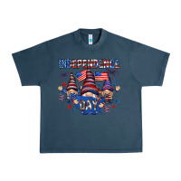 Midnight Navy Independence Day with gnomies Urban Heavy Tee - HowdyJamesFarm