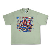 Oil Green Independence Day with gnomies Urban Heavy Tee - HowdyJamesFarm