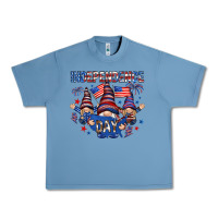 Pebble Blue Independence Day with gnomies Urban Heavy Tee - HowdyJamesFarm