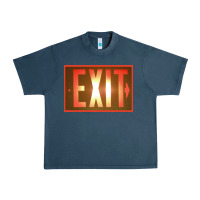 Midnight Navy exit sign   hippie Urban Heavy Tee - lanVoArt