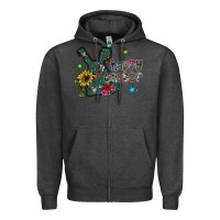 Charcoal Heather Happy Easter Zipper Hoodie - CowhideDigitalArt