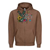 Chestnut Happy Easter Zipper Hoodie - CowhideDigitalArt