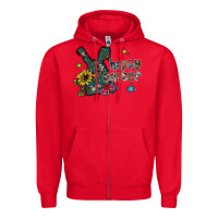 Red Happy Easter Zipper Hoodie - CowhideDigitalArt