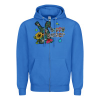 True Royal Happy Easter Zipper Hoodie - CowhideDigitalArt