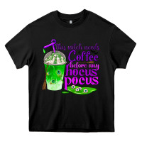Black this witch needs coffee before any hocus pocus Heavy Core Tee - BundleAndBundleShop