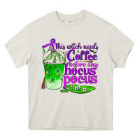 Cream this witch needs coffee before any hocus pocus Heavy Core Tee - BundleAndBundleShop