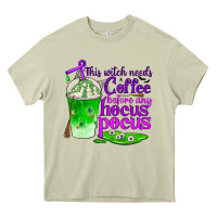 Mossy this witch needs coffee before any hocus pocus Heavy Core Tee - BundleAndBundleShop