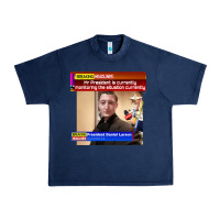 Navy daniel larson monitoring the situation   vintage Urban Heavy Tee - lanVoArt