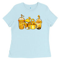 Baby Blue childhood cancer coffee Ladies Tee - Jasminsmagicworld