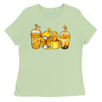 Matcha childhood cancer coffee Ladies Tee - Jasminsmagicworld