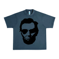 Midnight Navy cool abe lincoln with aviator sunglasses black Urban Heavy Tee - lanVoArt