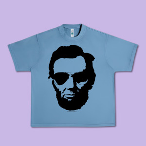 Cool Abe Lincoln With Aviator Sunglasses Black Urban Heavy Tee Designed By Lanvoart