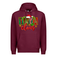 Burgundy Christmas Yaya Claus Premium Hoodie - FaDigitalArtStudio