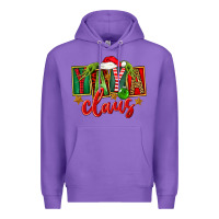 Purple Christmas Yaya Claus Premium Hoodie - FaDigitalArtStudio