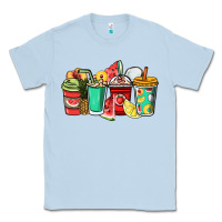 Dusty Blue Fruits coffee cups Classic Tee - NancyCooperArtShop