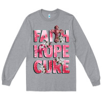 Heather Grey faith hope cure breast cancer Long Sleeve Tee - CowGirlArtShop