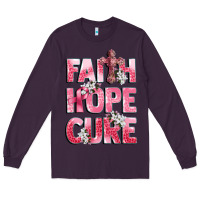 Plum faith hope cure breast cancer Long Sleeve Tee - CowGirlArtShop