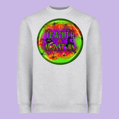 Teacher Monsters Earrings Heavyweight Sweatshirt Designed By Bundleandbundleshop