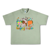 Oil Green Happy Easter Dental Easter Day Urban Heavy Tee - HowdyJamesFarm
