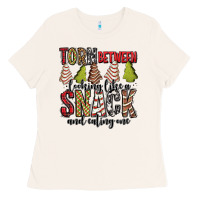Torn Between Looking Like A Snack And Eating One Christmas Cake Ladies Tee | Teevron