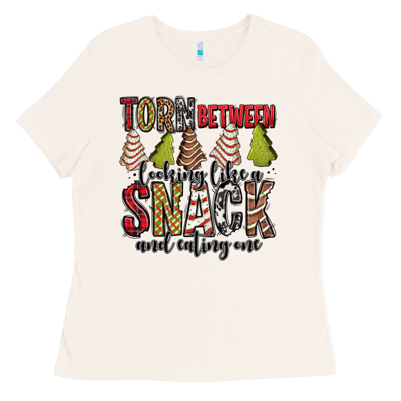 Torn Between Looking Like A Snack And Eating One Christmas Cake Ladies Tee by Jasminsmagicworld | Teevron
