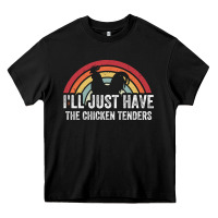 Black I'll Just Have The Chicken Tenders Heavy Core Tee - lanVoArt