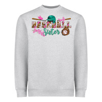 Heather Grey baseball sister Heavyweight Sweatshirt - BundleAndBundleShop
