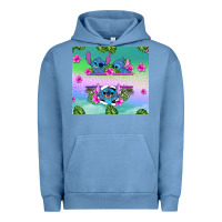 Pigment Pebble Blue custom name stitch Urban Hoodie - AdoDesignShop