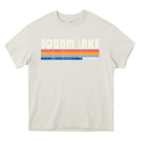 Cream Vintage 70S 80S Style Squam Lake Nh Heavy Core Tee - lanVoArt