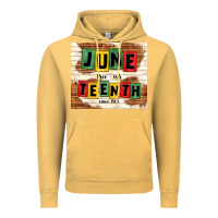 Vintage Mustard juneteenth free ish since 1865 Vintage Hoodie - TumblerDesignByShophia