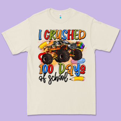 I Crushed 100 Days Of School Premium Tee Designed By Artiststas