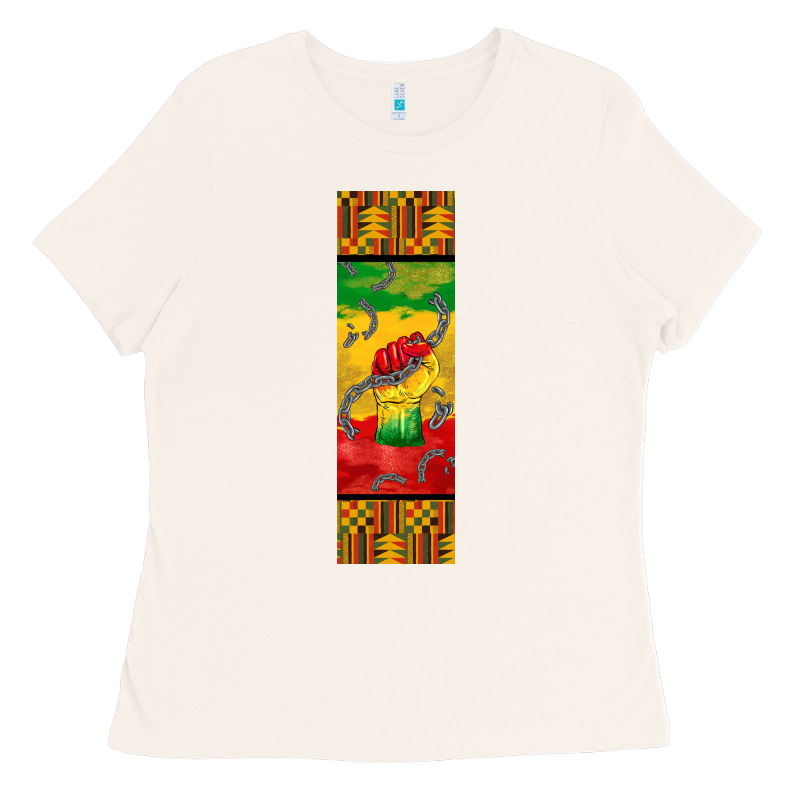 Juneteenth Pen Wrap Ladies Tee by BarkalooDesign | Teevron