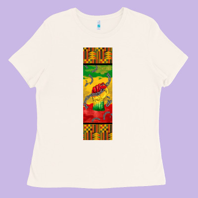 Juneteenth Pen Wrap Ladies Tee Designed By Barkaloodesign